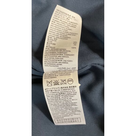 Banana Republic Sheath Dress Womens 14 Blue Brown Plaid Single Ruffle Shoulder - Picture 9 of 10